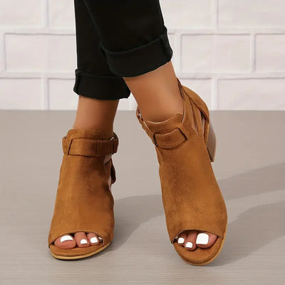 Deliah | Stilvolle und komfortable orthopädische Sandalen mit dickem Absatz