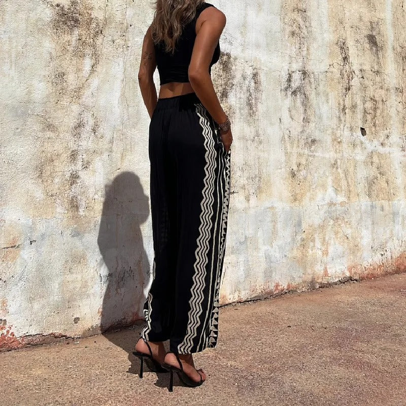 Sonia® | Pauline Ethno-Print-Hose mit elastischem Bund und Taschen