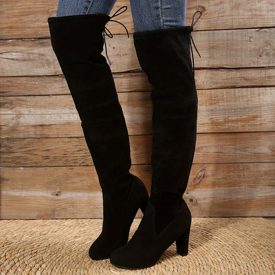 Overknee Stiefel Damen | Überkniehoher Schaft mit Slip-On