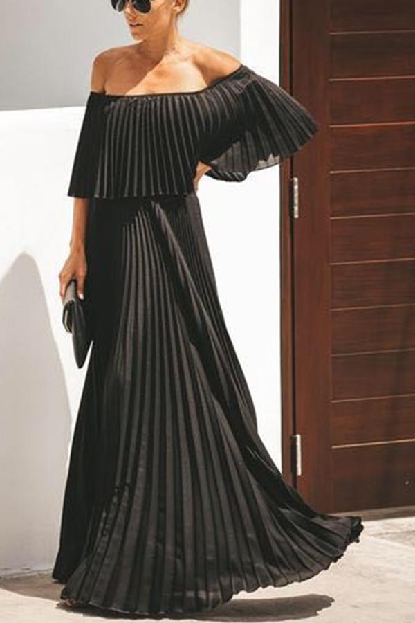 Serena® | Langes Rüschenkleid
