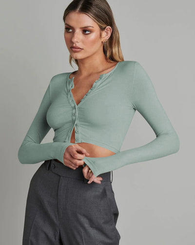 Cecille | Cropped Knit Cardigan