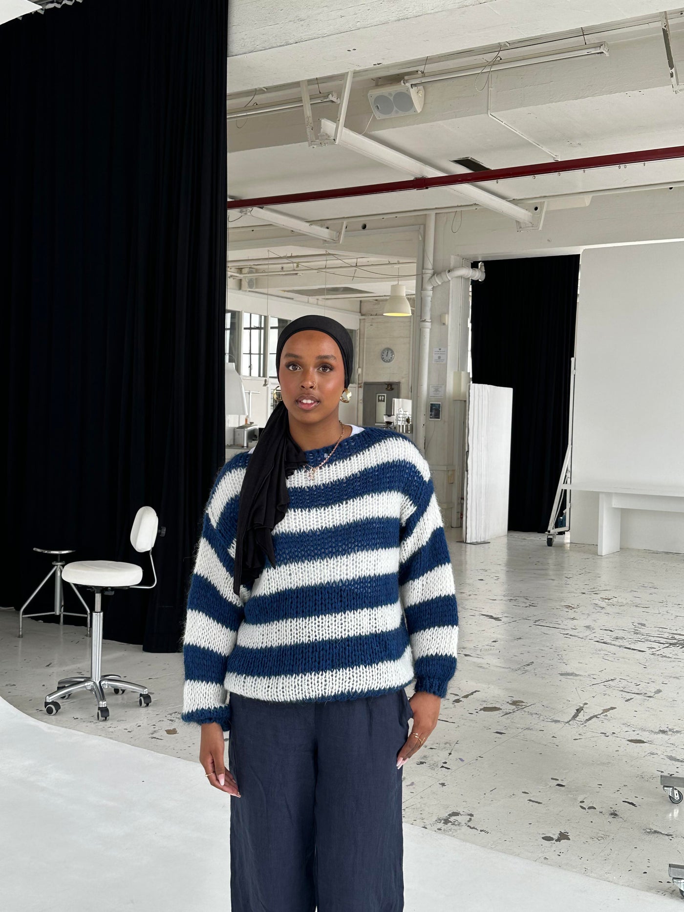 Gestreifter Strickpullover