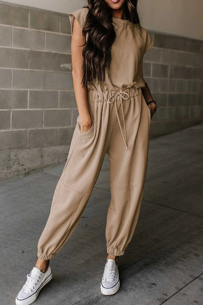 Yazmín® | Jogger-Jumpsuit mit Flügelärmeln, offenem Rücken und Kordelzug