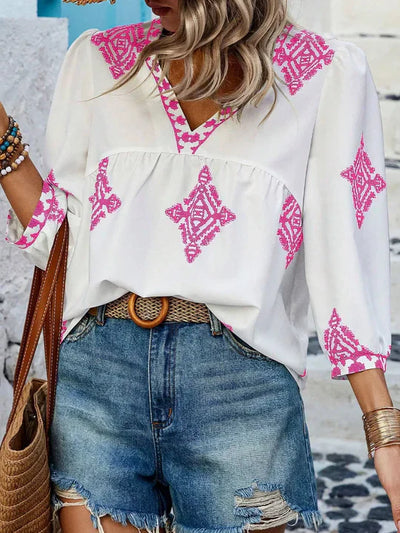 Laura | Bluse mit Retro-Print für Damen