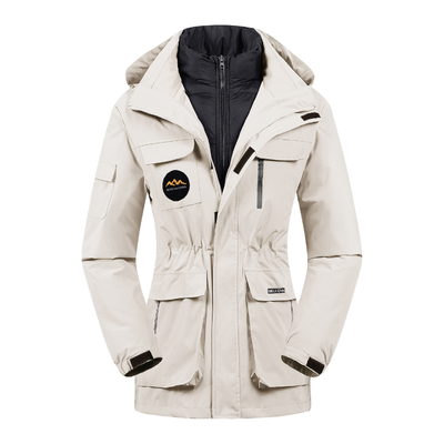 Damen Skijacke mit Kapuze | Sportliche Outdoor Winterjacke