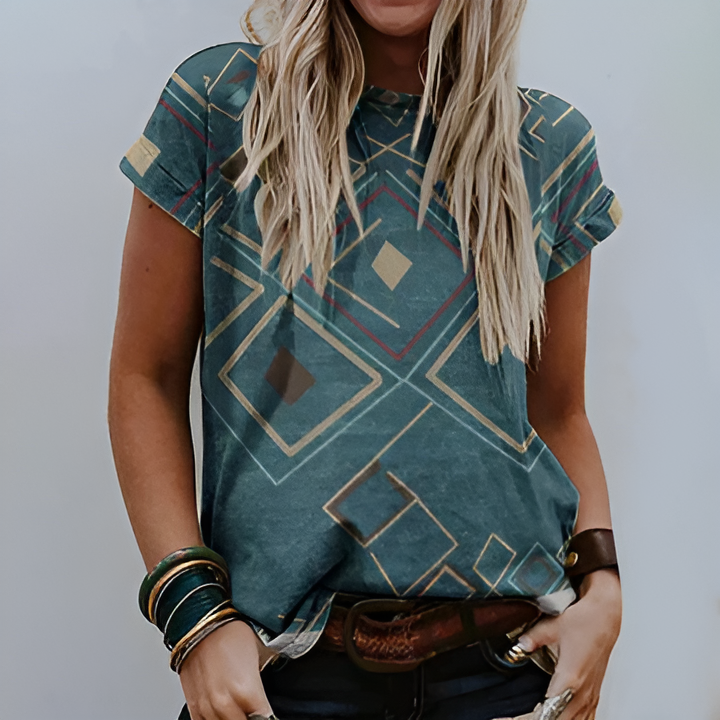 Karin | Vintage-Print Top