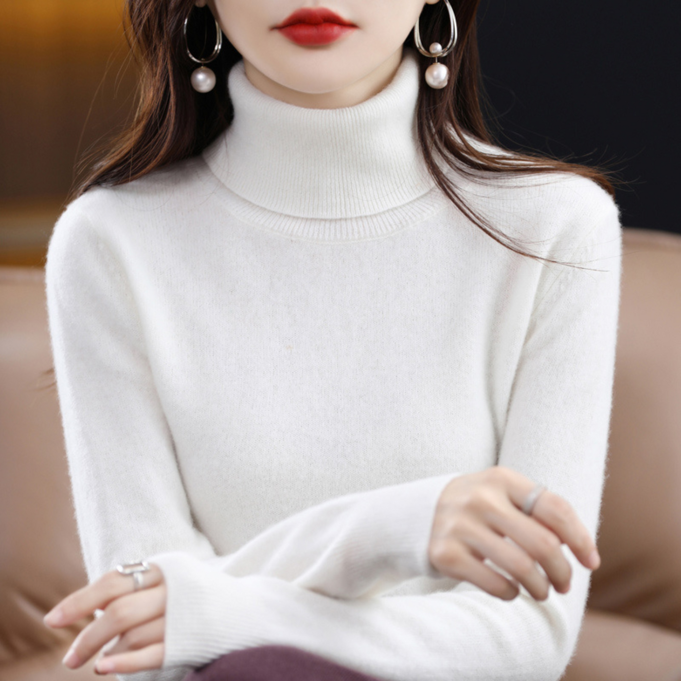 Ella | Luxuriöser Kaschmir Rollkragenpullover für Damen