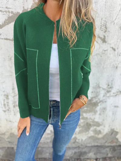 Elegante Strickjacke | Lässiger Schnitt & Reißverschluss | Zeitlos & Komfortabel