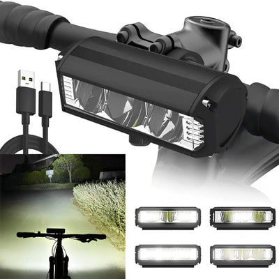 GlowSecure USB wiederaufladbare LED-Radlampe – Wasserdicht und ultrahelles Sicherheitslicht