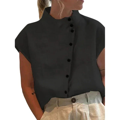 Ingrid | Elegante Bluse mit Stehkragen
