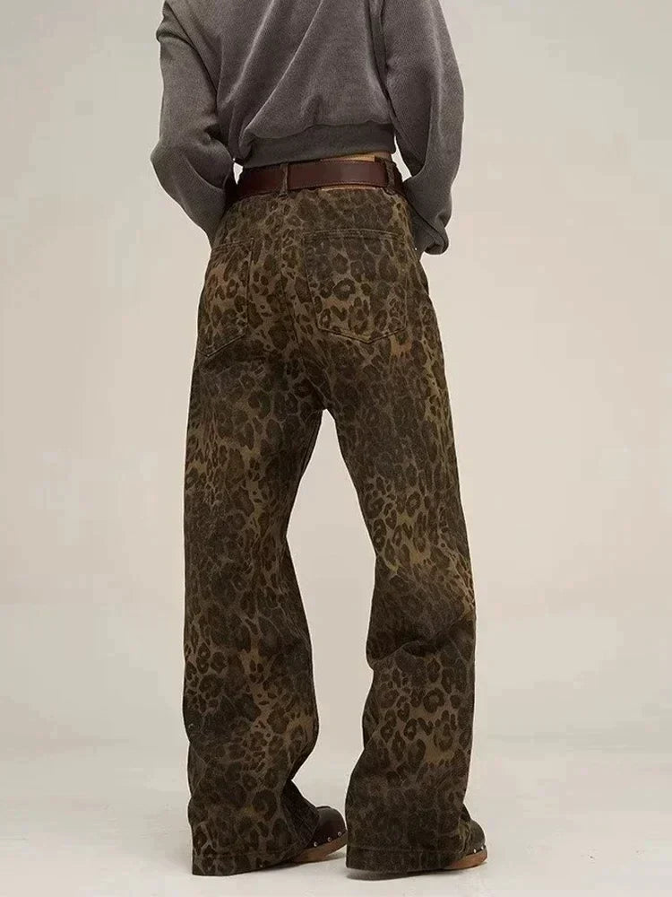 Bianca – Furchtlose Damen-Jeans mit Leopardenmuster