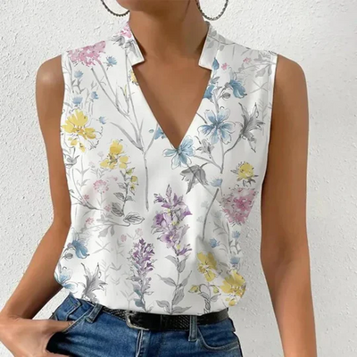 Miriam | Elegante Ärmellose Damenbluse