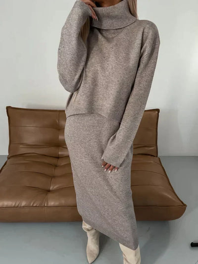 Claudia | Kleid mit passendem Rollkragenpullover