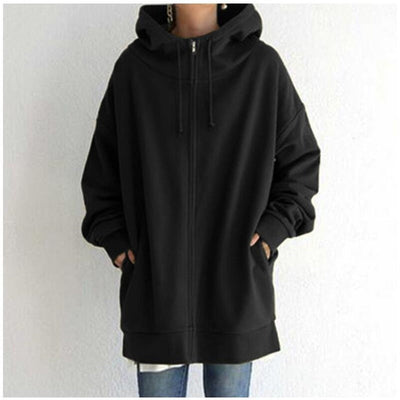 Lange Kapuzenjacke für Damen