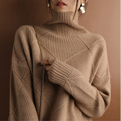 Rollkragen Pullover Damen Strick | Oversize & Weich