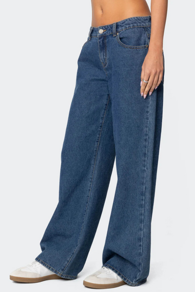 Low Rise Jeans Blue Washed