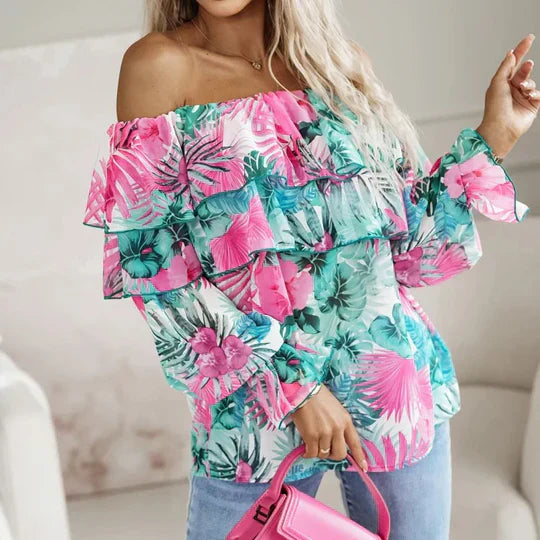 Alina | Elegante Top mit Print