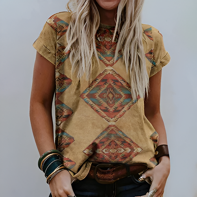 Karin | Vintage-Print Top