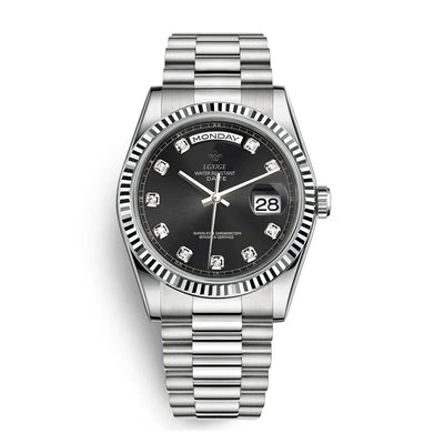 Diamant Edelstahl Armbanduhr Nr. 353