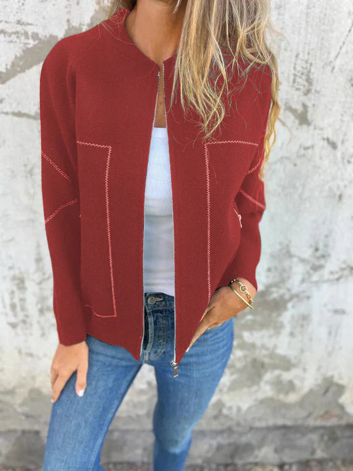 Elegante Strickjacke | Lässiger Schnitt & Reißverschluss | Zeitlos & Komfortabel