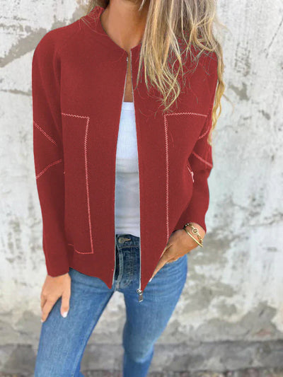 Elegante Strickjacke | Lässiger Schnitt & Reißverschluss | Zeitlos & Komfortabel