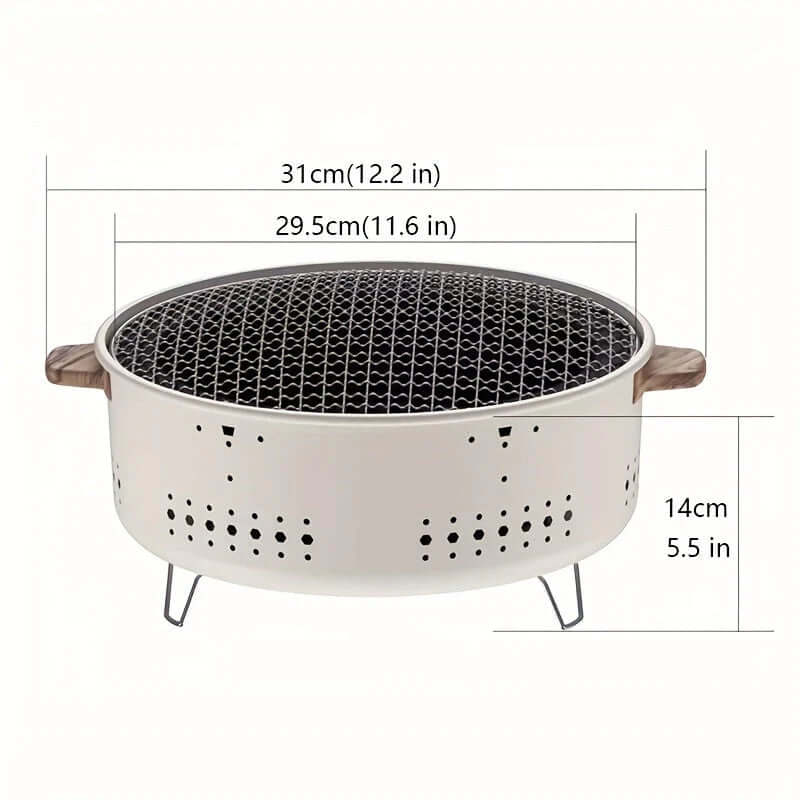 GrillMate Kompakte Rauchfreie Elektrische Grill – Für Innen- und Außenküche