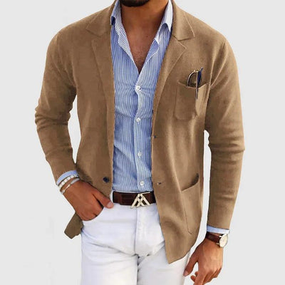 Moderne Herren Strickjacke | Leichter Cardigan Mit Taschen