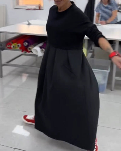 Olive® | Lässiges Popeline-Kleid mit langen Ärmeln