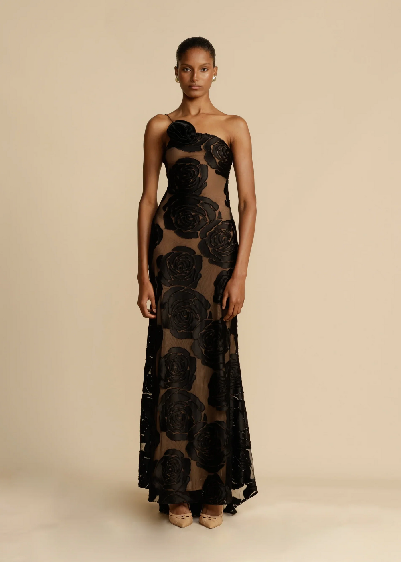 Meadow® | Langes rückenfreies Abendkleid aus Seide