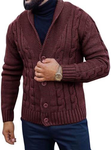 Lorenzo – Slim-Fit Herren Strickjacke mit Zopfmuster