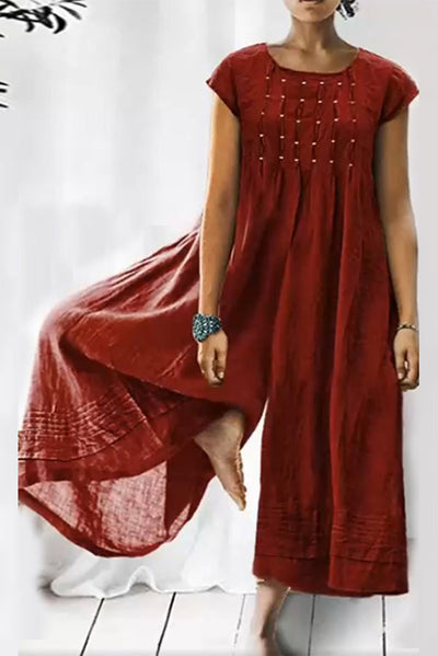 Sian® | Eleganter Kurzarm-Jumpsuit für Damen