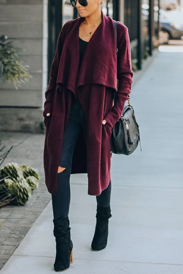 Shona® | Strickjacke mit drapiertem Kragen