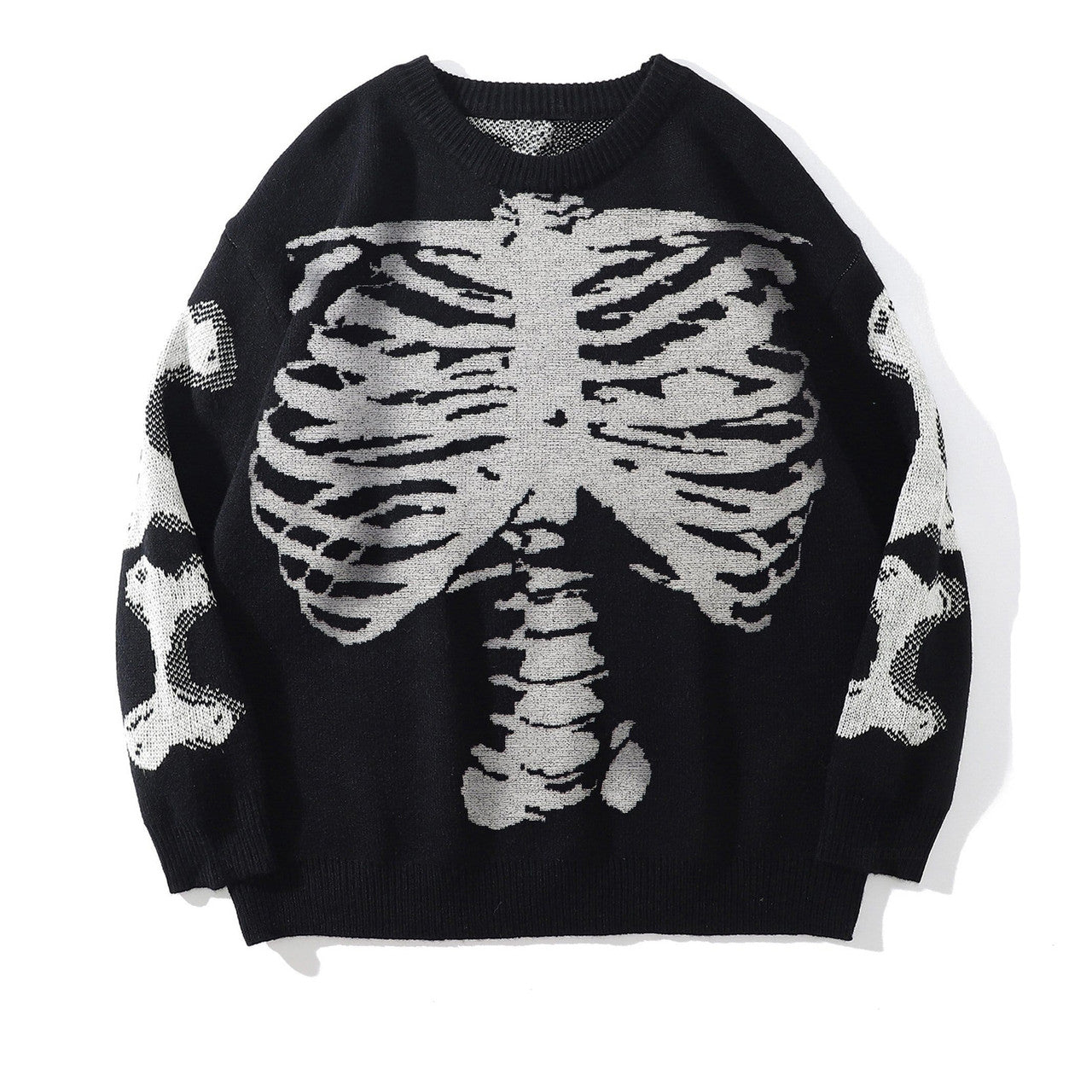 Alberta – Y2K Pullover mit Totenkopf-Print für Damen