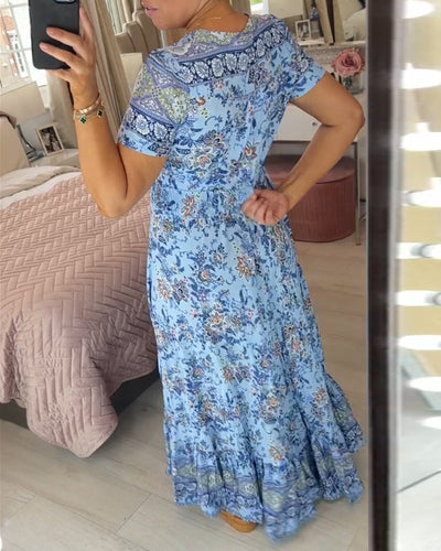 Gilda® | Kleid mit Blumendruck und V-Ausschnitt (Frühlingsangebot)