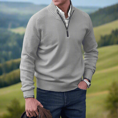 Hubert | Kaschmir Pullover mit Reißverschluss