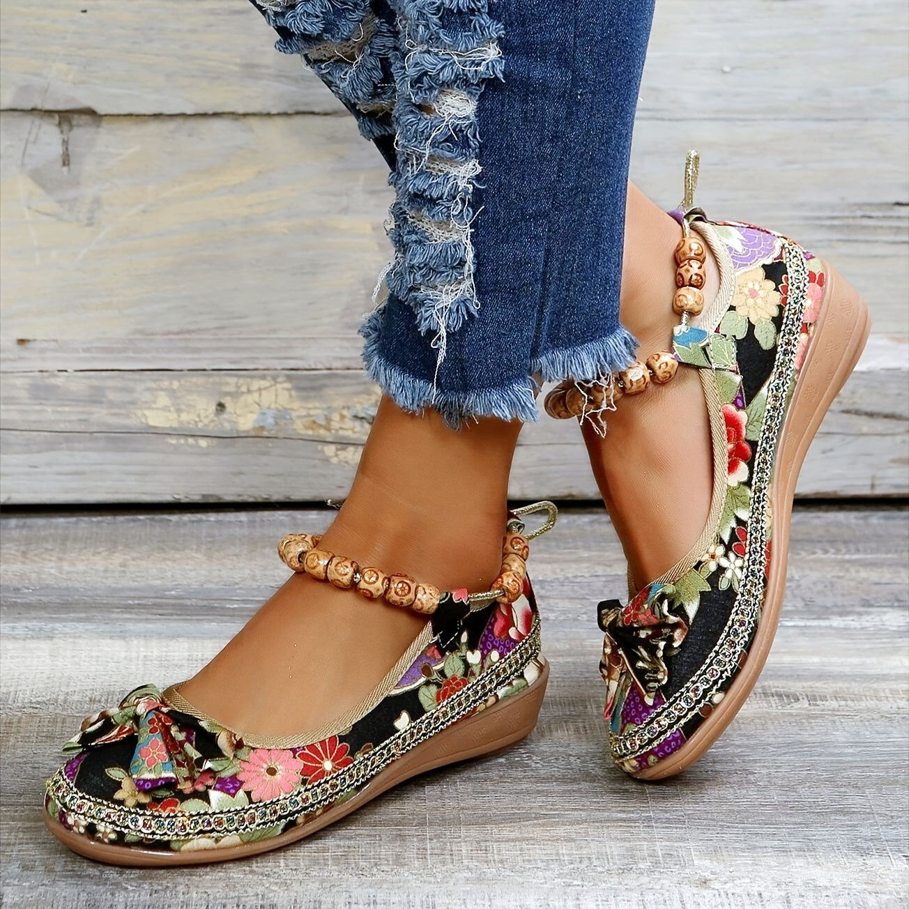 Zora® | Bequeme Schuhe mit Blumendruck