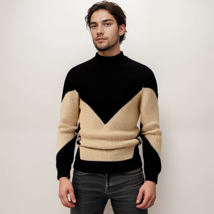 Elias | Gestrickter Pullover aus Baumwollmischung mit Muster