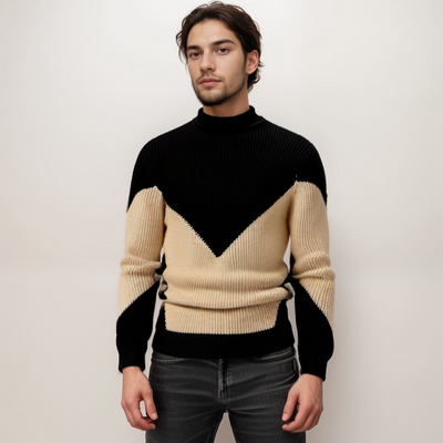 Elias | Gestrickter Pullover aus Baumwollmischung mit Muster