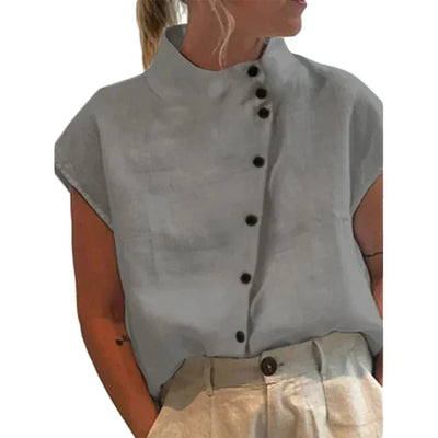 Ingrid | Elegante Bluse mit Stehkragen