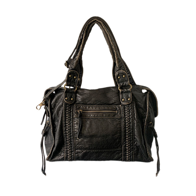 Retro Leder Tote Tasche