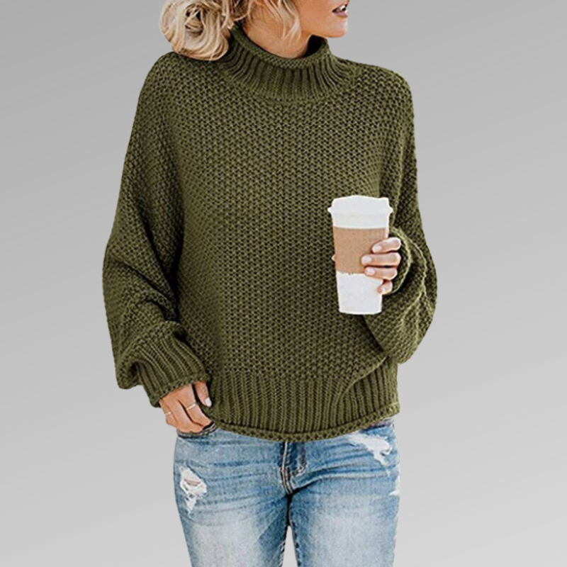 Damen Pullover | Strick klassisch mit Stehkragen