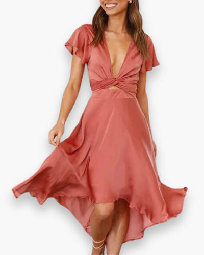 Damen Festliches Fließendes Kleid | Midi