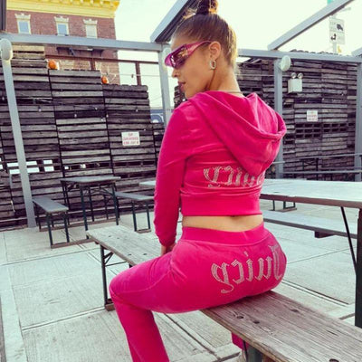 Juicy Damen Trainingsanzug mit Glanz