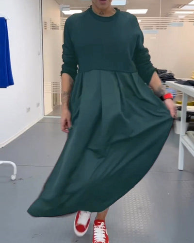 Olive® | Lässiges Popeline-Kleid mit langen Ärmeln
