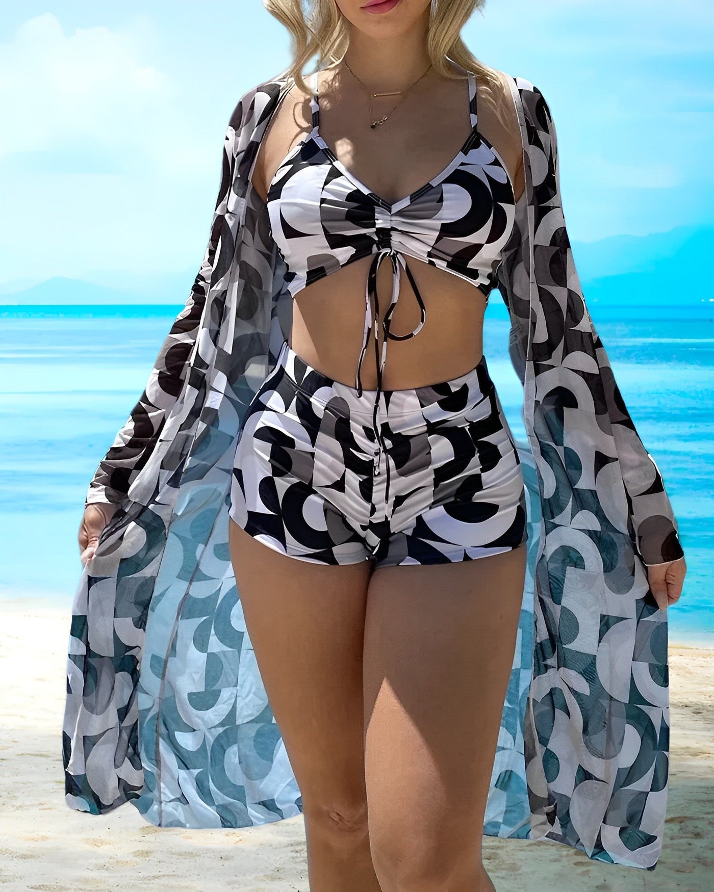 Erica® | Stilvolles 3-teiliges Bikini-Set mit Blumenmuster
