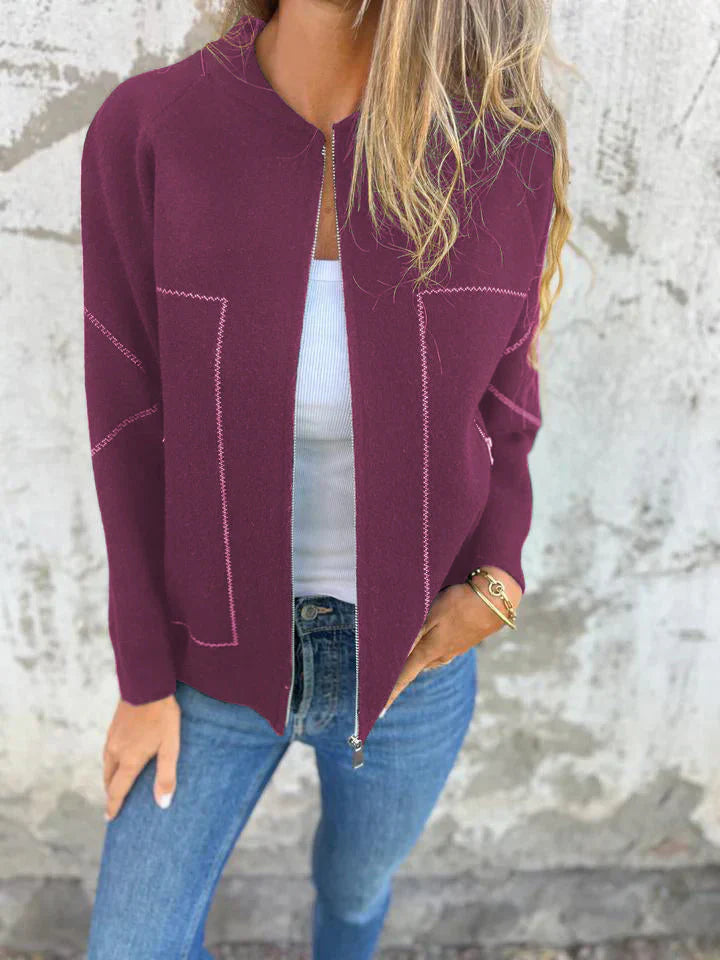 Elegante Strickjacke | Lässiger Schnitt & Reißverschluss | Zeitlos & Komfortabel