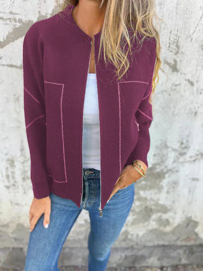 Elegante Strickjacke | Lässiger Schnitt & Reißverschluss | Zeitlos & Komfortabel