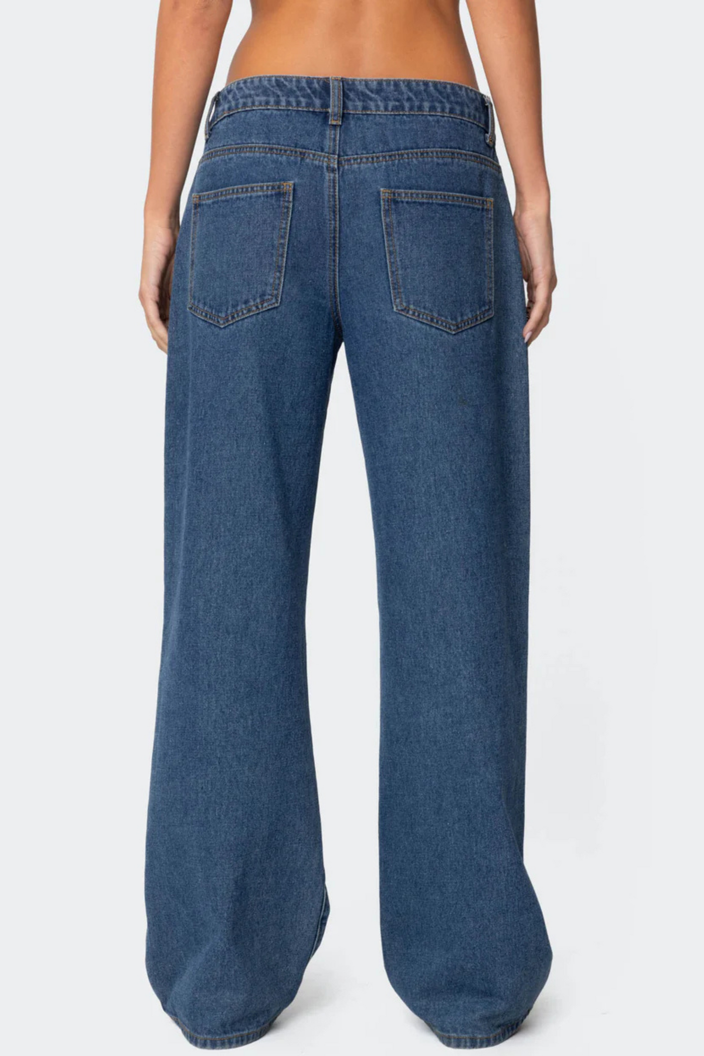Low Rise Jeans Blue Washed