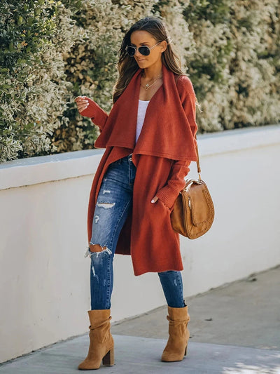 Shona® | Strickjacke mit drapiertem Kragen