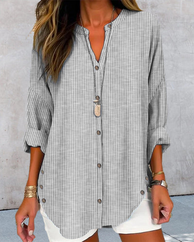 Aranza® | Gestreifter Pullover mit V-Ausschnitt